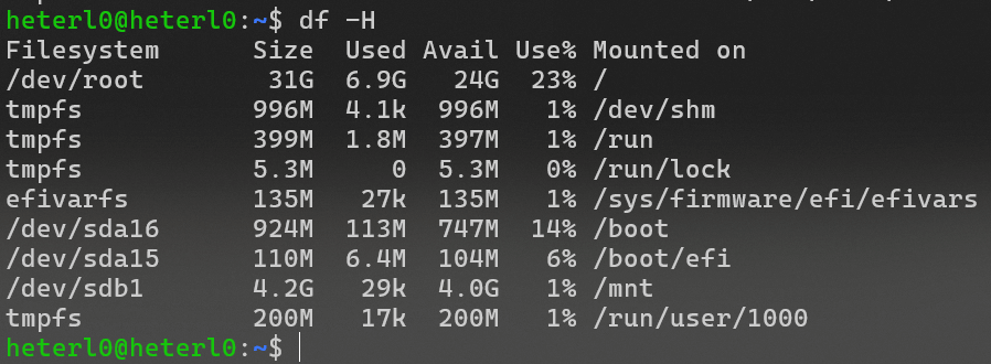 Here show that how storage my project is using